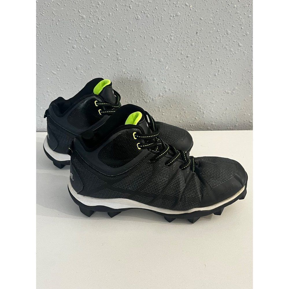 Riddell boys black baseball cleats youth size 4